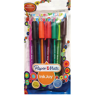 Pix fara mecanism Papermate Inkjoy 100C, plastic, 10 culori/set