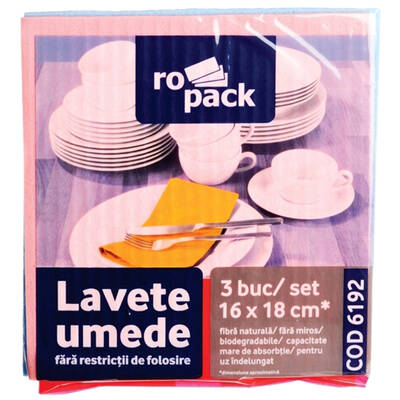 Ro Pack Lavete umede, 3 bucati/set