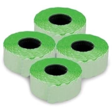 Etichete autoadezive pentru marcatoare, 26 x 12 mm, 1500 bucati/rola, verde fluorescent