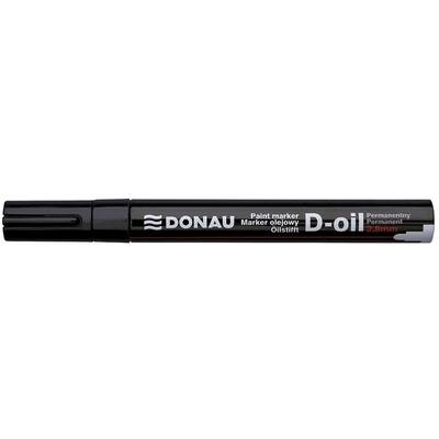 Marker permanent cu vopsea Donau, varf rotund, 2.8 mm, negru