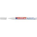 Edding Marker permanent Edding 751 cu vopsea, corp metalic, varf rotund, 1-2 mm, alb