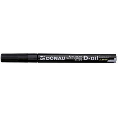 Marker permanent cu vopsea Donau, varf rotund, 2.2 mm, negru