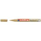 Edding Marker permanent Edding 751 cu vopsea, corp metalic, varf rotund, 1-2 mm, auriu