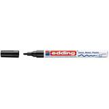 Edding Marker permanent Edding 751 cu vopsea, corp metalic, varf rotund, 1-2 mm, negru