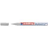 Edding Marker permanent Edding 751 cu vopsea, corp metalic, varf rotund, 1-2 mm, argintiu