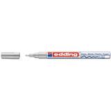 Edding Marker permanent Edding 751 cu vopsea, corp metalic, varf rotund, 1-2 mm, argintiu