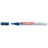 Edding Marker permanent Edding 751 cu vopsea, corp metalic, varf rotund, 1-2 mm, albastru