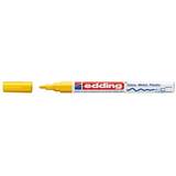 Edding Marker permanent Edding 751 cu vopsea, corp metalic, varf rotund, 1-2 mm, galben