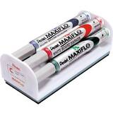 Pentel Set Maxiflo pentru tabla, format din 4 markere asortate + burete magnetic