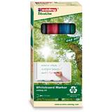 Edding Marker pentru tabla Edding 28, ecologic, varf rotund, 1.5-3 mm, 4 culori/set (negru, rosu, albastru, verde)