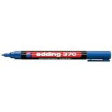 Edding Marker permanent Edding 370, corp plastic, varf rotund, 1 mm, albastru