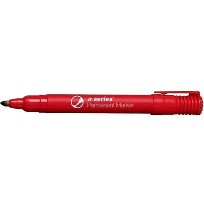 Marker permanent A-series, varf rotund, 2 mm, rosu