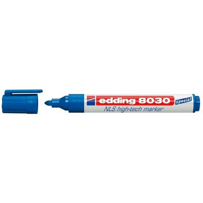 Marker permanent Edding 8030, varf rotund, 1.5-3 mm, albastru