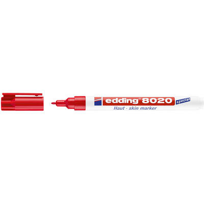 Marker Edding 8020 pentru chirurgie, varf 1 mm, rosu