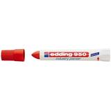 Edding Marker permanent Edding 950 Industrial, corp plastic, varf rotund, 10mm, rosu