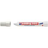 Edding Marker permanent Edding 950 Industrial, corp plastic, varf rotund, 10mm, alb