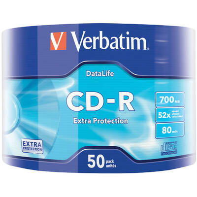 CD-R Verbatim, 52x, 700 MB, 50 bucati/shrink