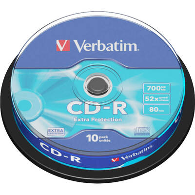 CD-R Verbatim, 52x, 700 MB, 10 bucati/spindle