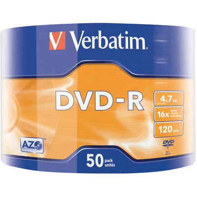 DVD-R Verbatim, 16x, 4.7 GB, 50 bucati/shrink