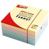 Apli Cub notite adezive Apli, 75 x 75 mm, 400 file, 4 culori pastel