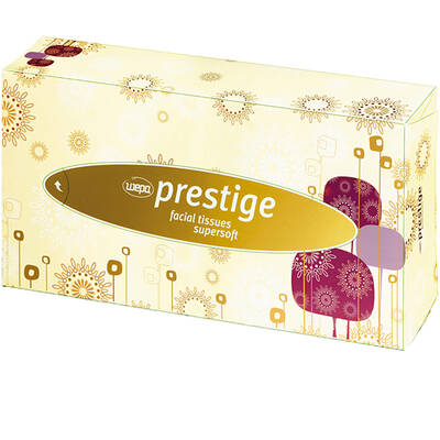 Servetele faciale Wepa Prestige, 2 straturi, albe, 100 bucati/cutie