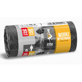 Generic Saci menajeri HDPE, 35 l, negru, 50 bucati/rola