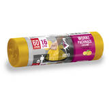 Generic Saci menajeri HDLD, 60 l, galbeni, 16 bucati/rola