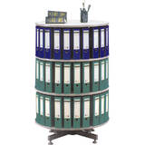 Generic Extensie coloana rotativa pentru bibliorafturi, PFL, gri, 80x36 cm