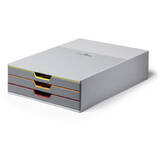 Durable Organizator documente, Durable Varicolor, cu 3 sertare
