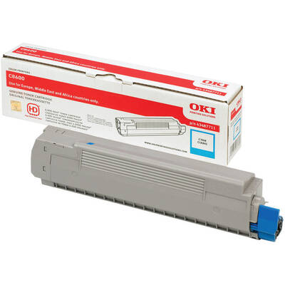 Toner imprimanta CYAN 43487711 6K ORIGINAL OKI C8600N