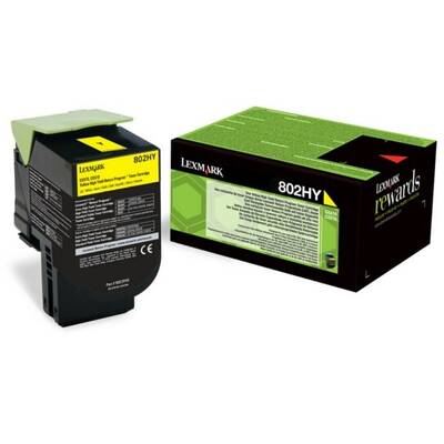 Toner imprimanta Lexmark 80C2HYE Yellow