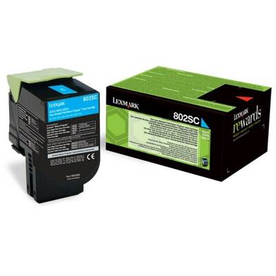 Toner imprimanta Lexmark 80C2SCE Cyan