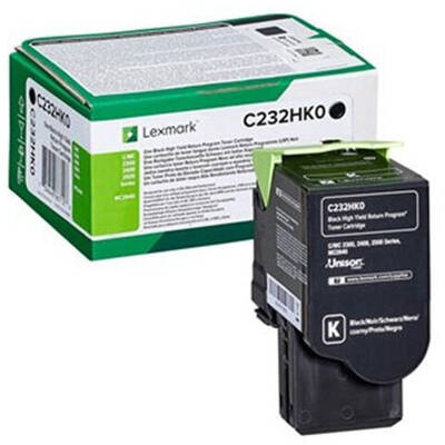 Toner imprimanta Lexmark C232HK0 Negru