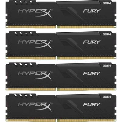 Kingston dublat-HyperX Fury Black, 64GB, DDR4, 3200MHz, CL15, 1.35v Quad Channel Kit