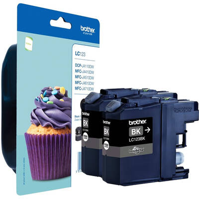 Cartus Imprimanta Brother LC-123BKBP2DR Black