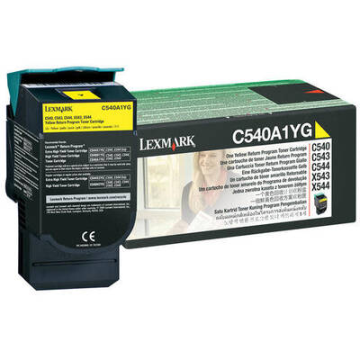 Toner imprimanta Lexmark YELLOW RETURN C540A1YG 1K ORIGINAL C540N