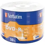 VERBATIM VERBATIM DVD-R 16X 50PK WRAP 4.7GB MATT SILVER