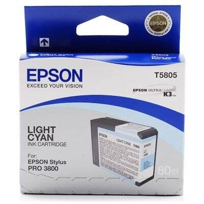 Cartus Imprimanta Epson LIGHT CYAN C13T580500 80ML ORIGINAL STYLUS PRO 3800