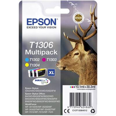 Cartus Imprimanta Epson T1306 Multipack - 3-pack - XL - yellow, cyan, magenta - original - ink cartridge