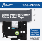 Brother Tapes TZePR955 24mm silver/white