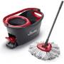 Set mop rotativ cu galeata Vileda Turbo 3 in 1 Microfibre Box, negru-rosu