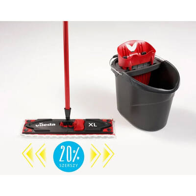 Mop Vileda Ultramax XL Box Dry & Wet Microfibră Negru, Roșu