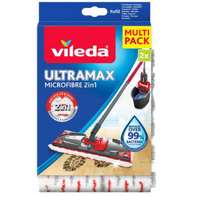 Accesoriu mop Vileda 167720 Mop pad Roșu, Alb