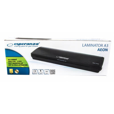Laminator Esperanza EFL003 Laminator la rece/la cald 250 mm/min Negru
