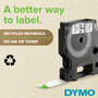 Banda etichete Dymo D1 Standard - Black on White - 6mm