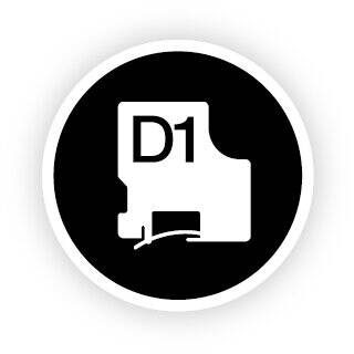 Banda etichete Dymo D1 Standard - Black on White - 6mm