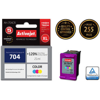 Cartus Imprimanta ACTIVEJET COMPATIBIL for Hewlett Packard No.704 CN693AE