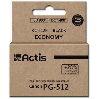 Cartus Imprimanta ACTIS COMPATIBIL KC-512R for Canon printer; Canon PG-512 replacement; Standard; 15 ml; black