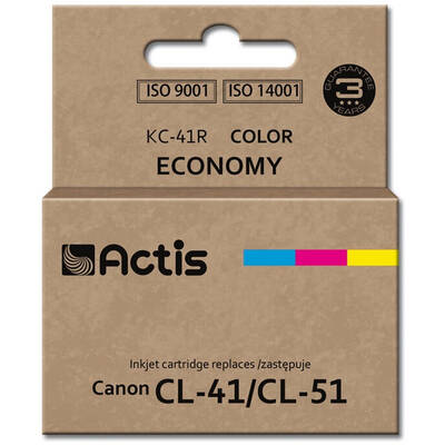 Cartus Imprimanta ACTIS COMPATIBIL KC-41R for Canon printer; Canon CL-41/CL-51 replacement; Standard; 18 ml; color