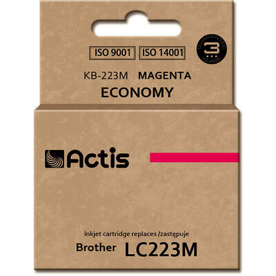Cartus Imprimanta ACTIS COMPATIBIL KB-223M for Brother printer; Brother LC223M replacement; Standard; 10 ml; magenta